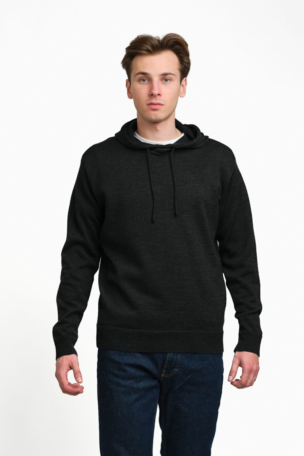 Hoodie huvtröja, kolgrå - Image 2