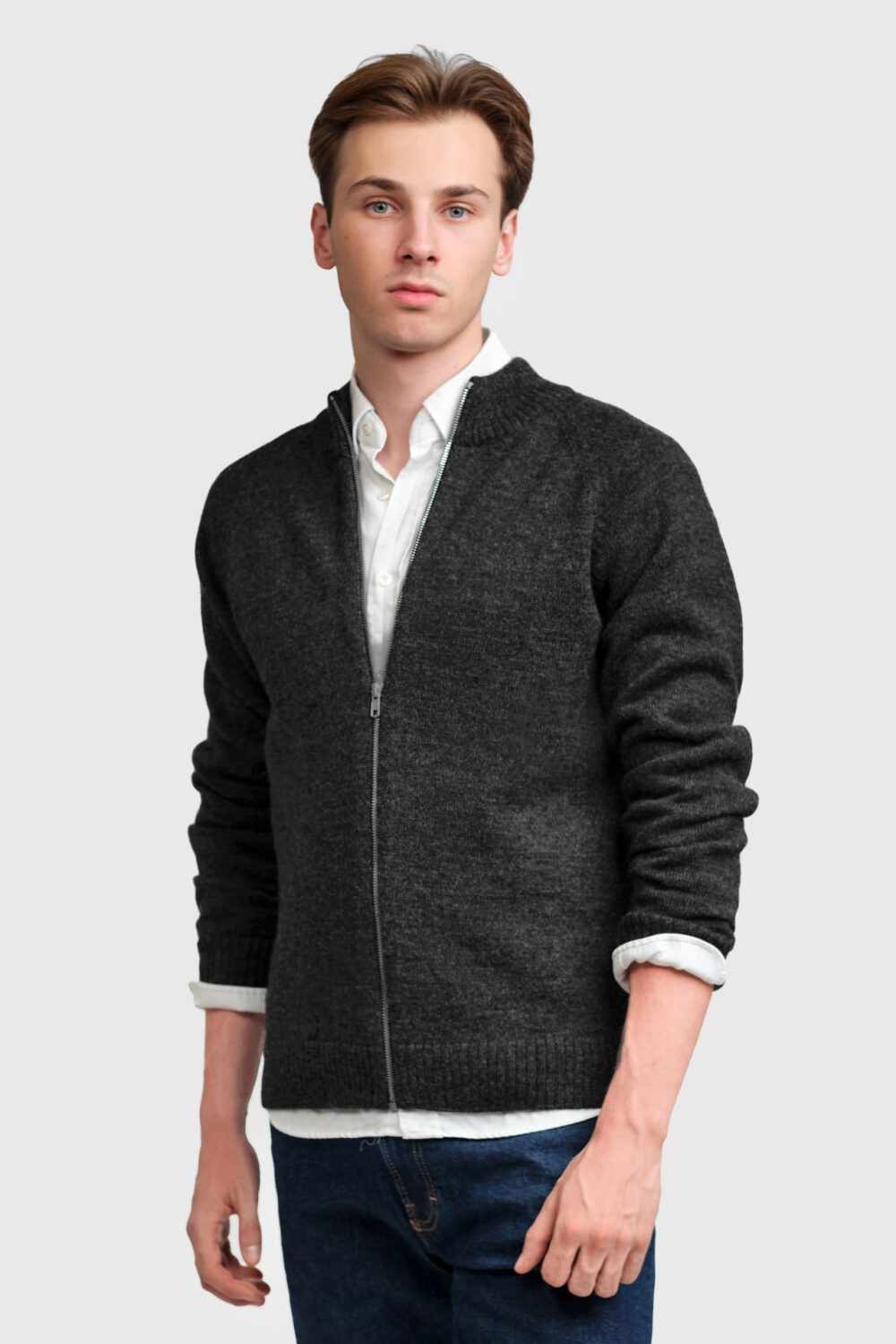 Zipper, kolgrå