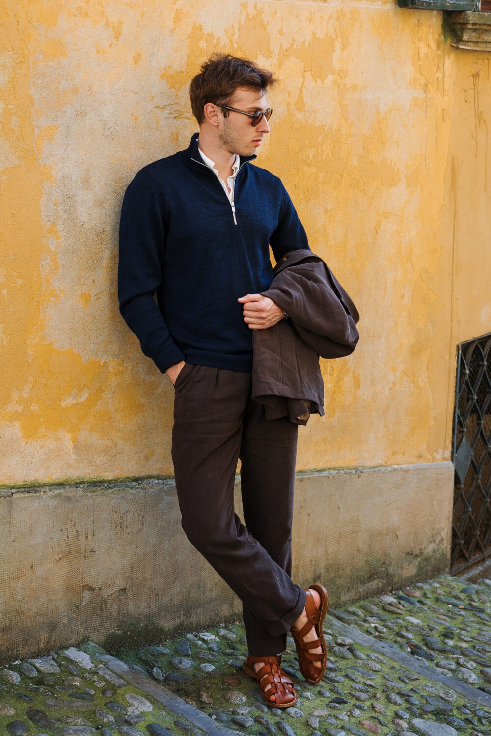 Half zip, navy