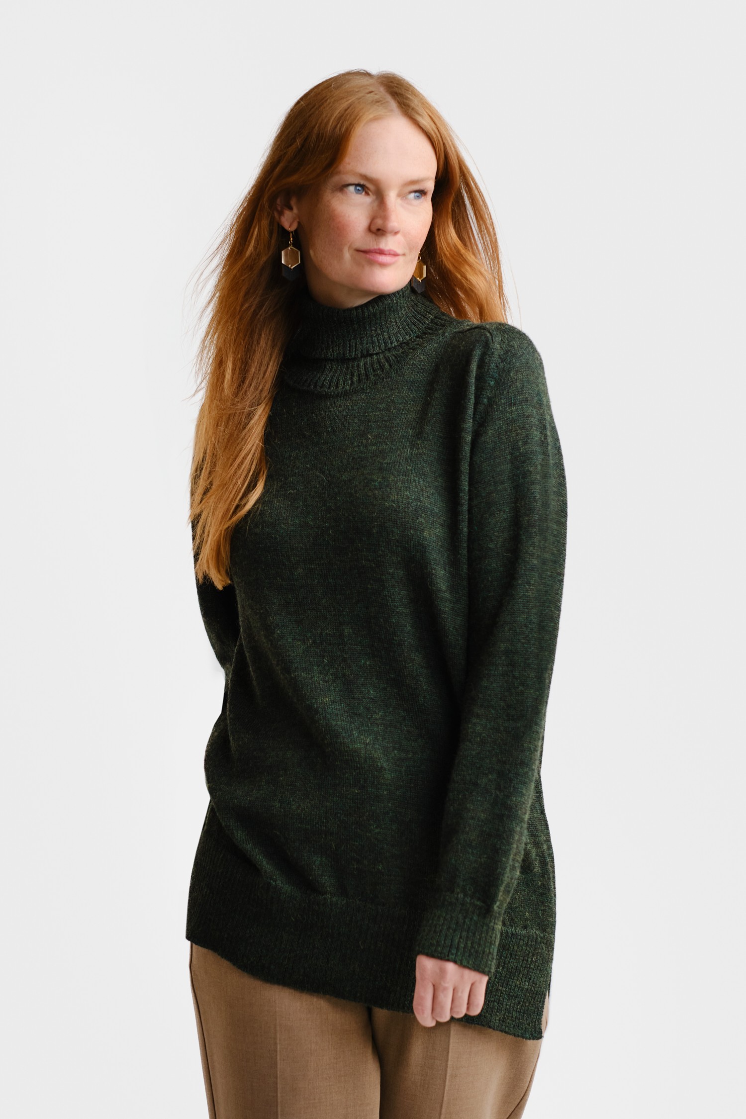 Mellow polotröja, skogsgrön - Bild 2