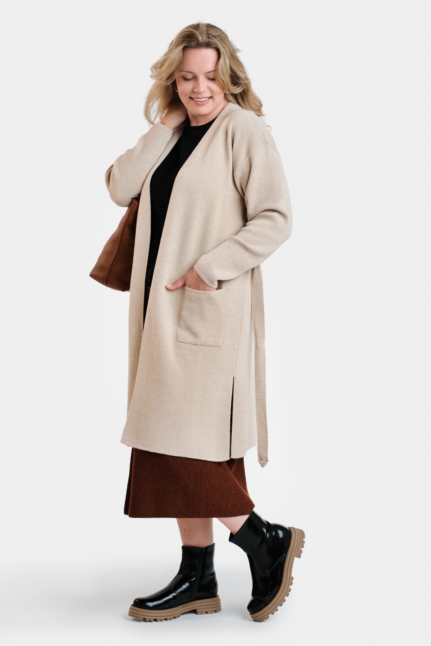 Forward lång kofta, beige