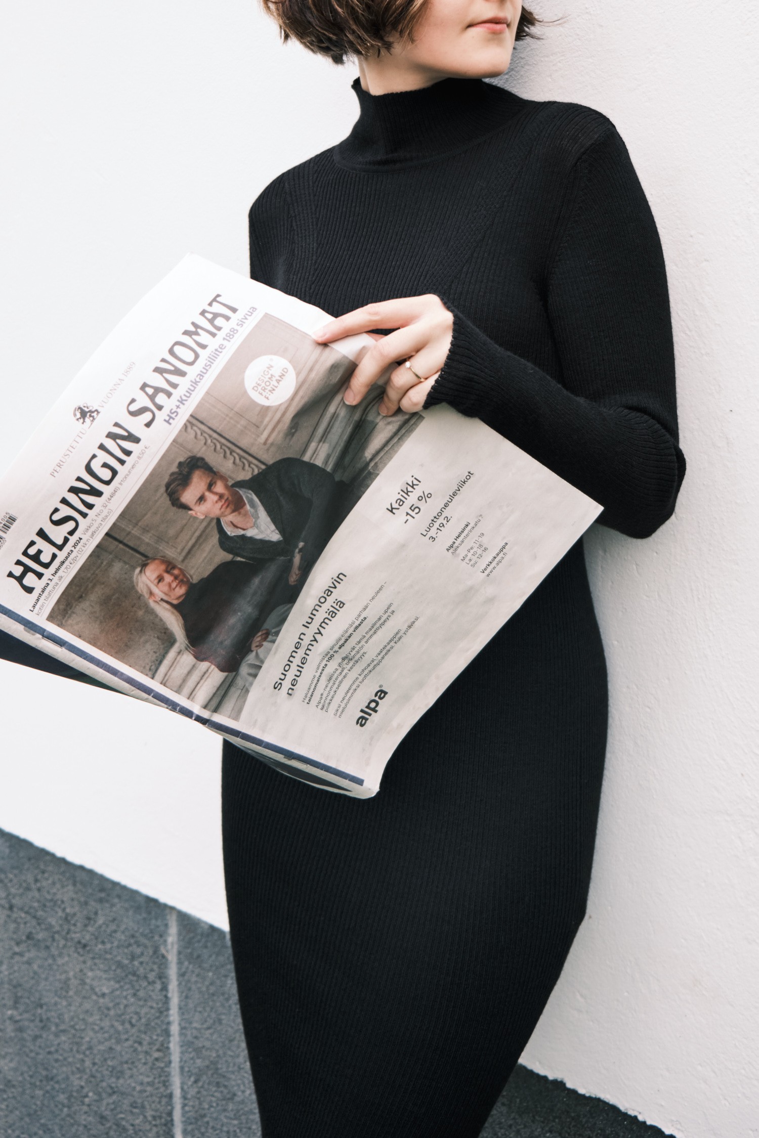 Stripe poloklänning, svart - Bild 2