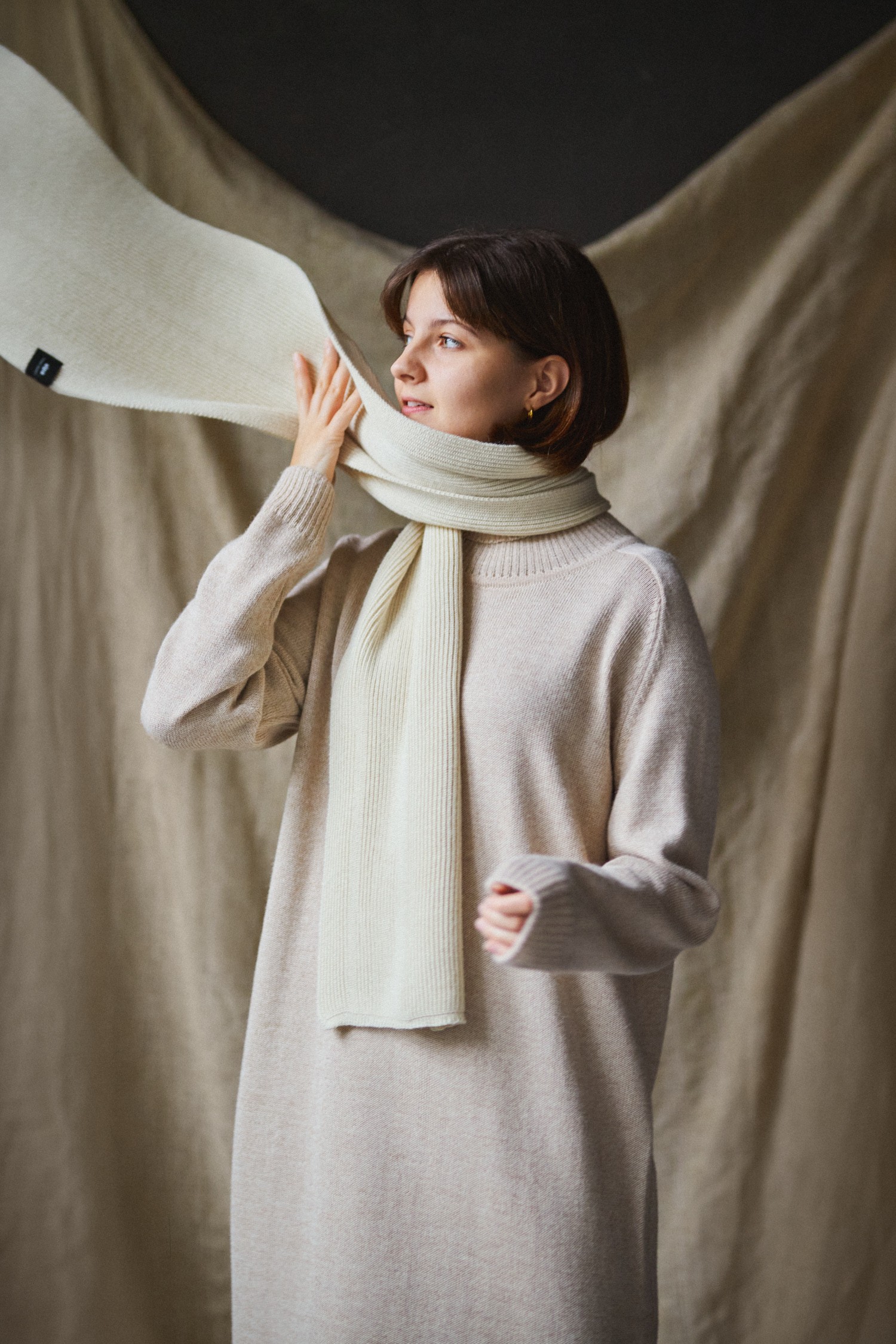 Sjal Avenue, naturvit - Bild 2