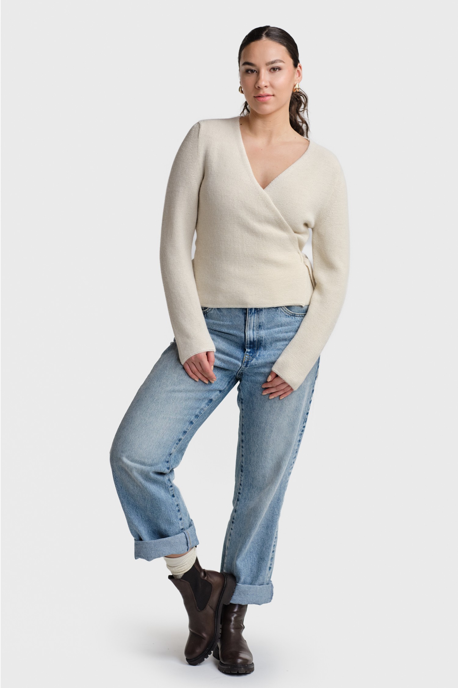 Calm omlottkofta, naturvit - Bild 2