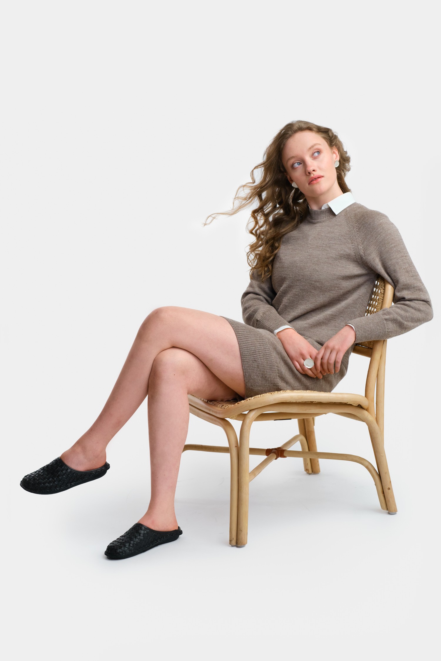 Shine klänning, mörk greige - Bild 3