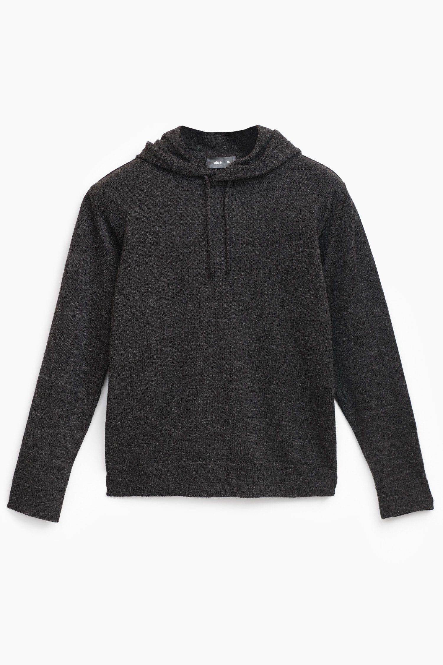 Hoodie huvtröja, kolgrå - Bild 3