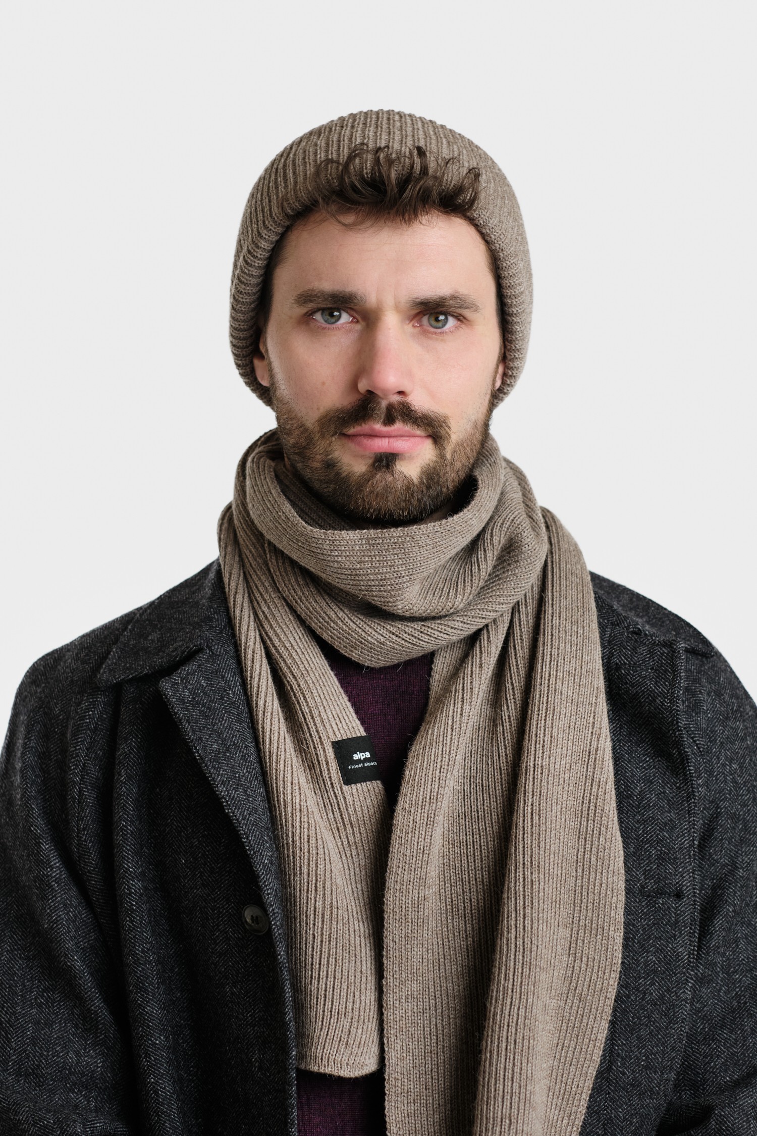 Sjal Avenue, mörk greige - Bild 3