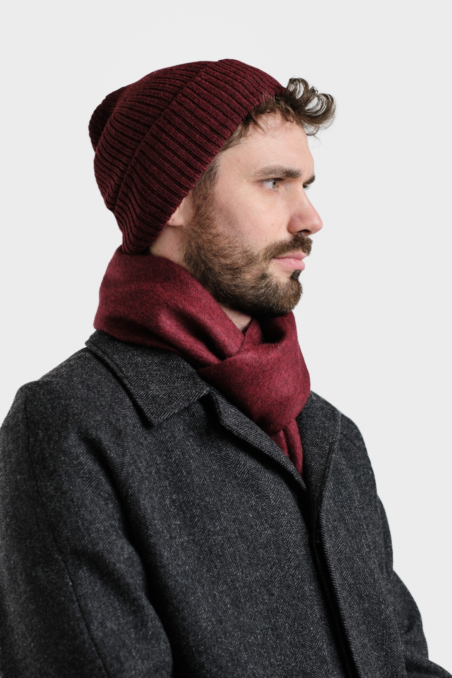 Halsduk, burgundi 30 x 200cm - Bild 2