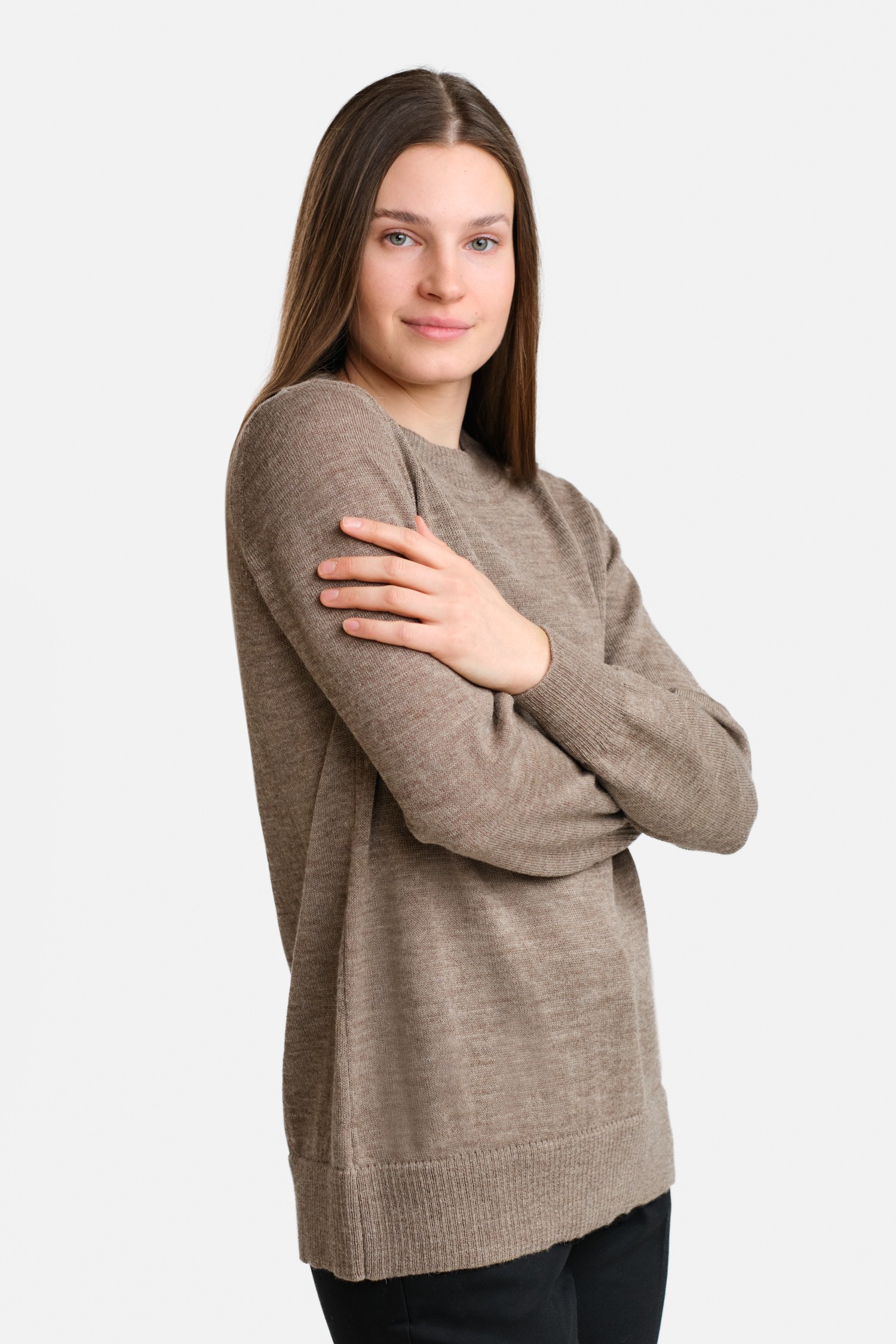 Dialogue tröja, mörk greige - Bild 2