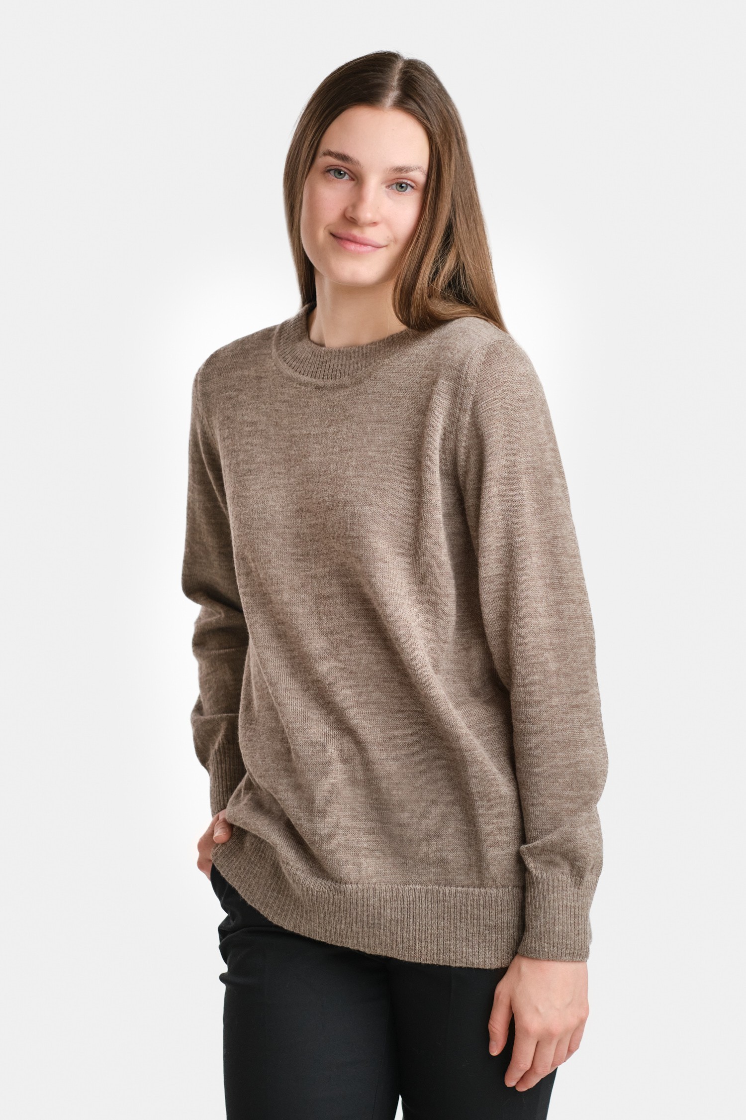 Dialogue tröja, mörk greige