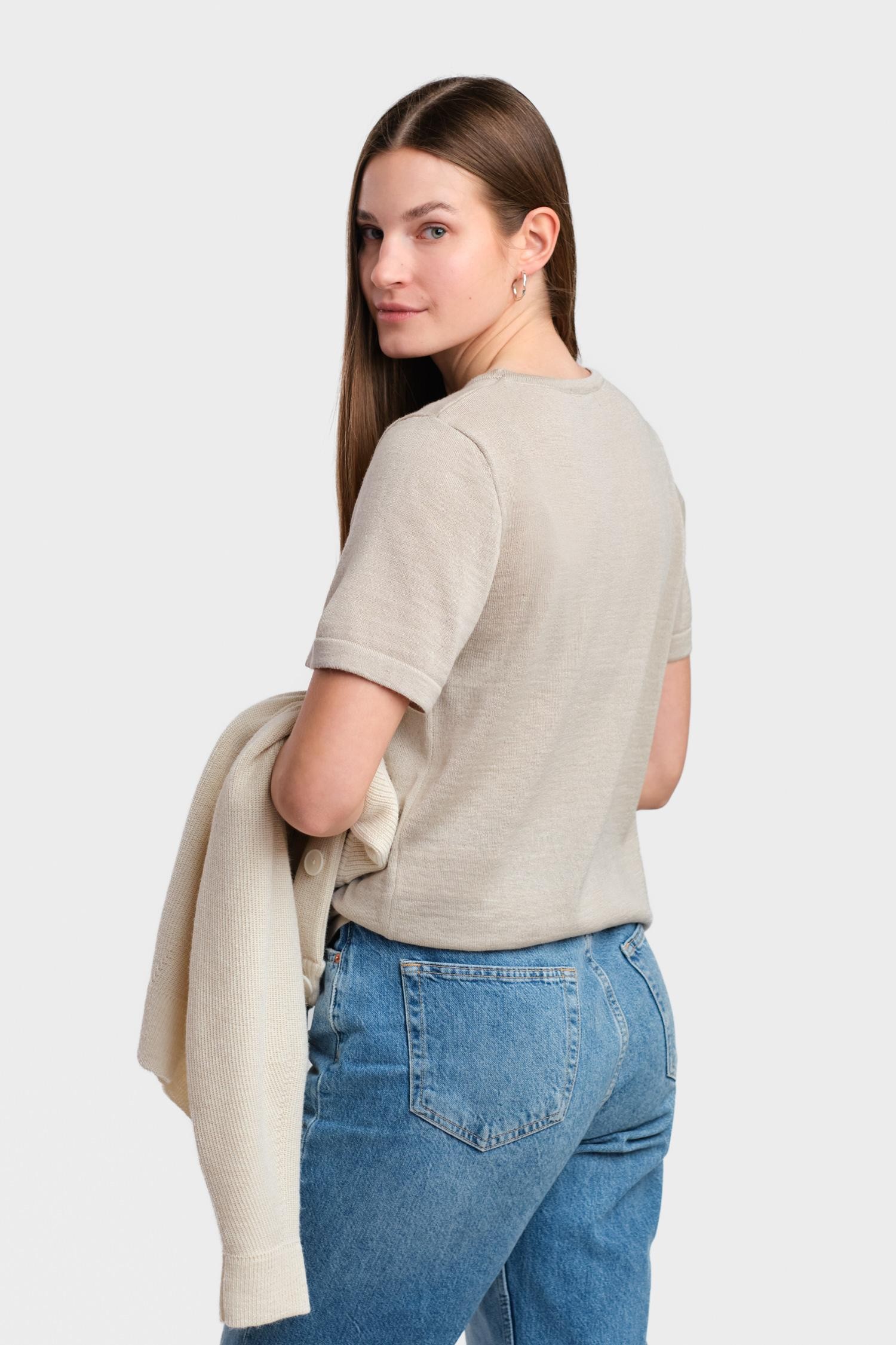 Simple t-shirt, kall beige - Bild 2
