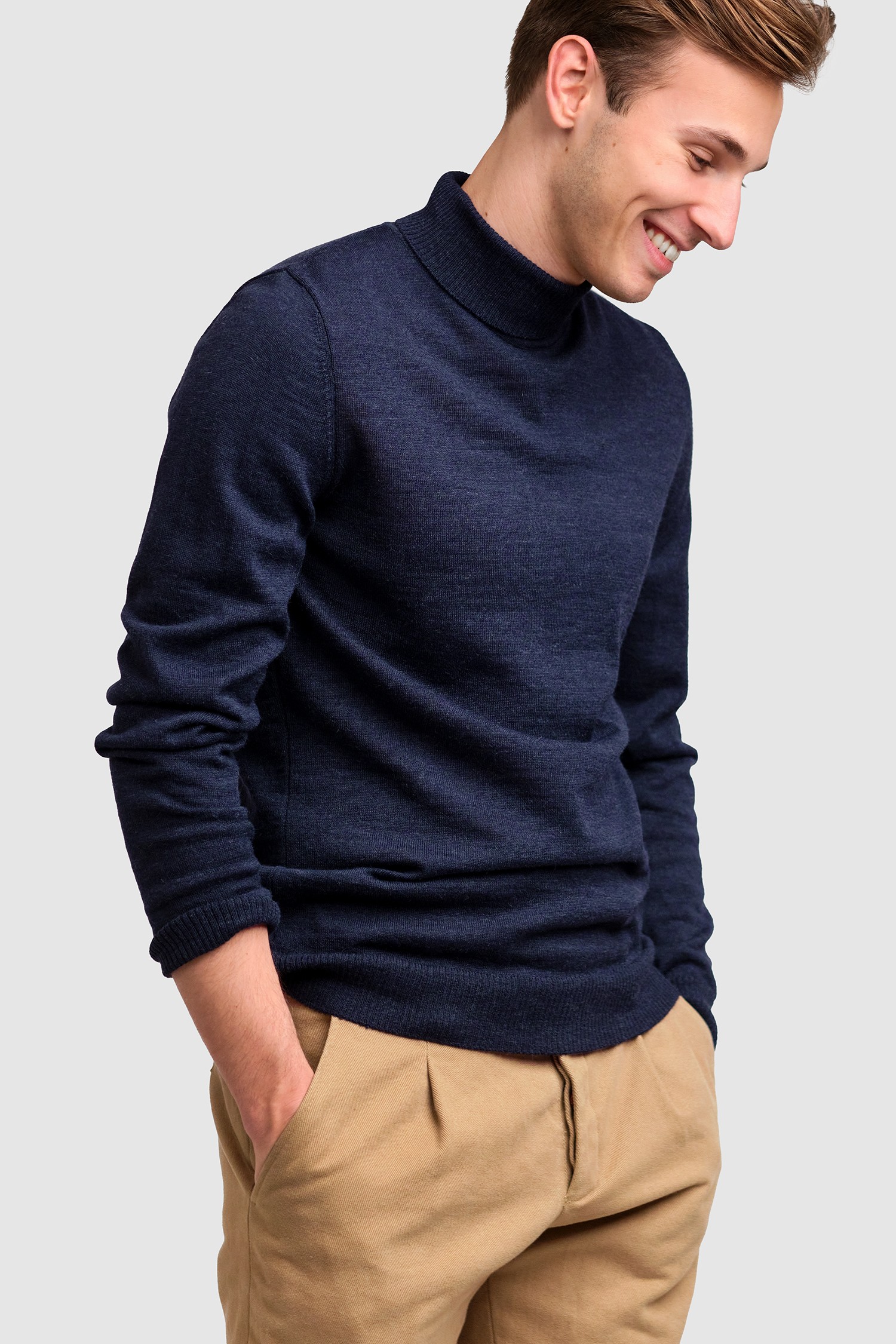 Roll Neck polotröja, navy