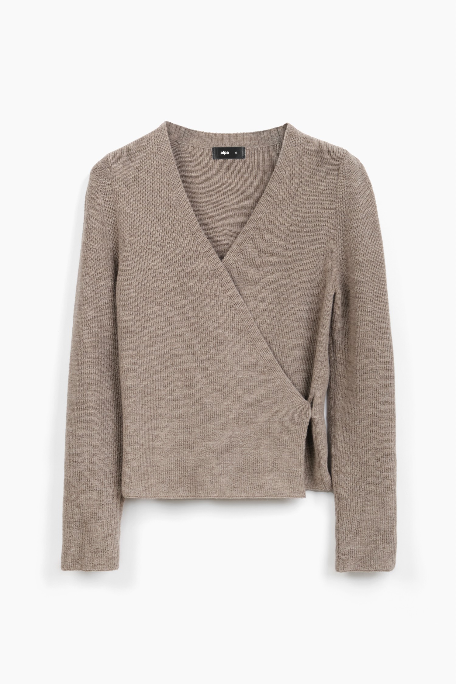 Calm omlottkofta, mörk greige - Bild 3