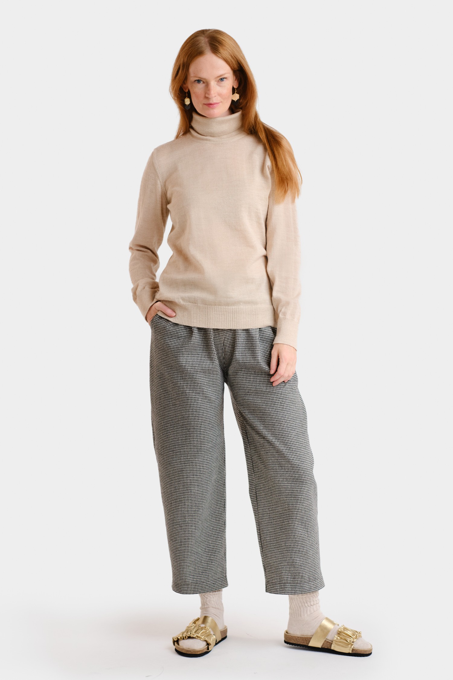 Smooth polotröja, beige - Bild 2