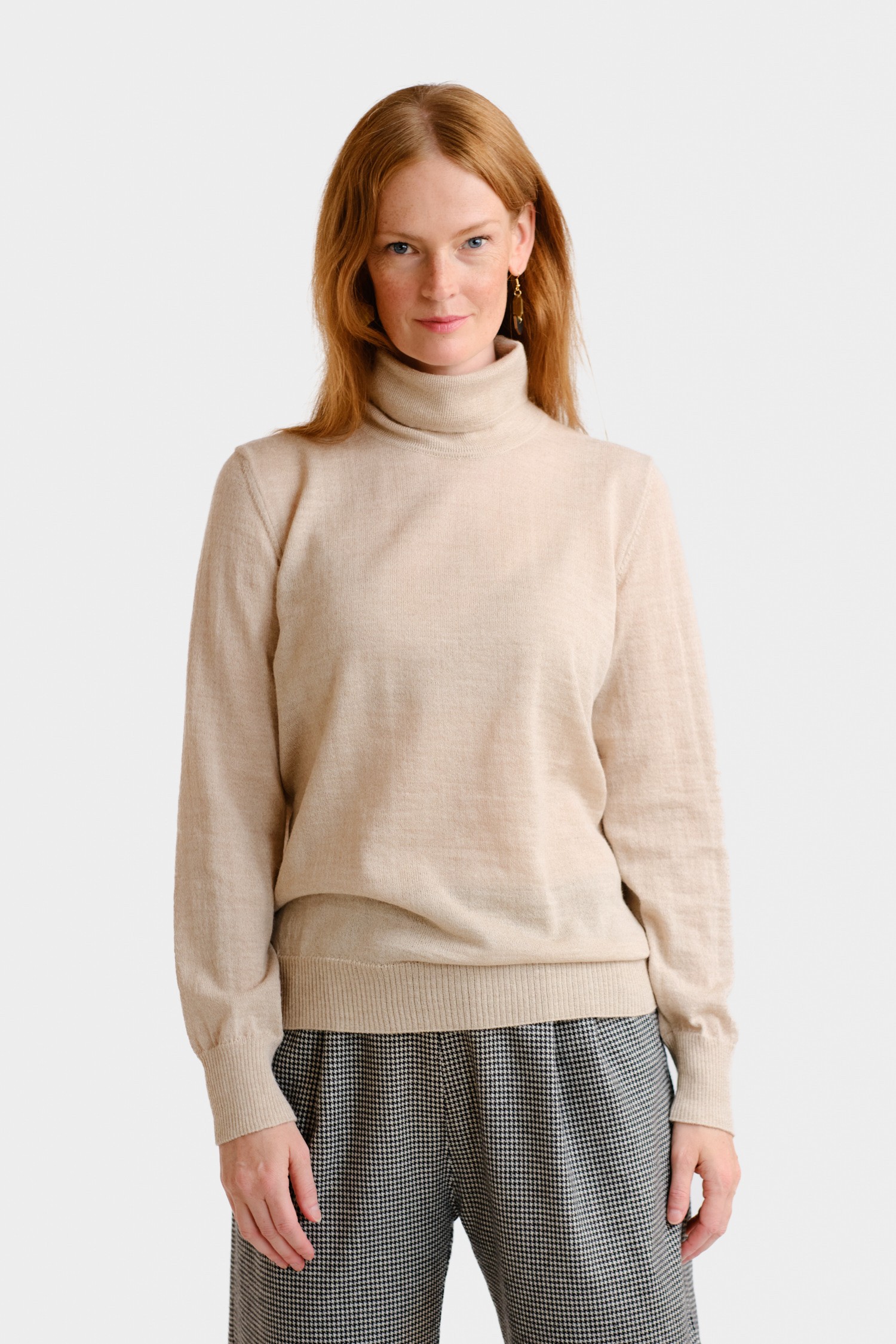 Smooth polotröja, beige