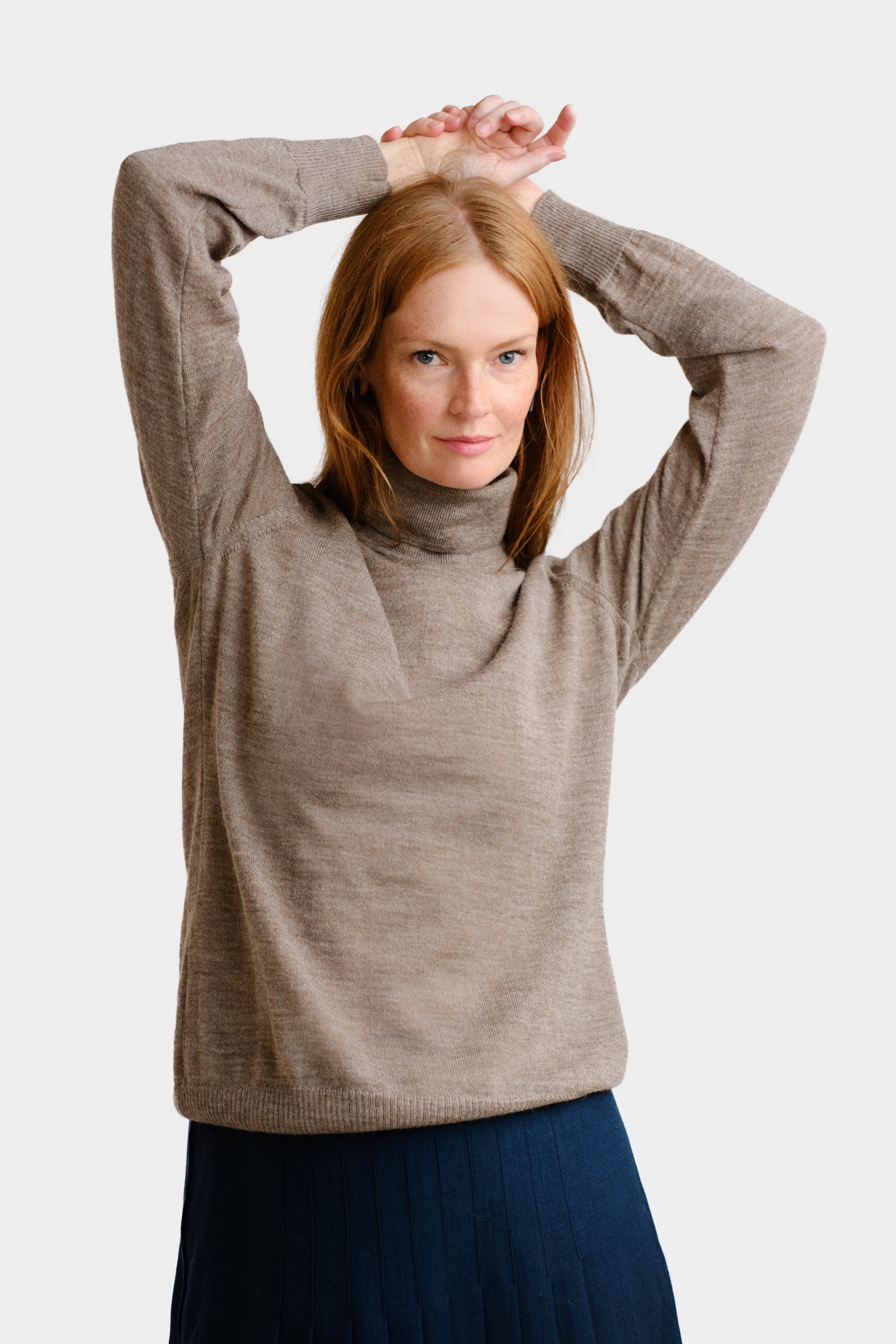 Smooth polotröja, mörk greige - Bild 5