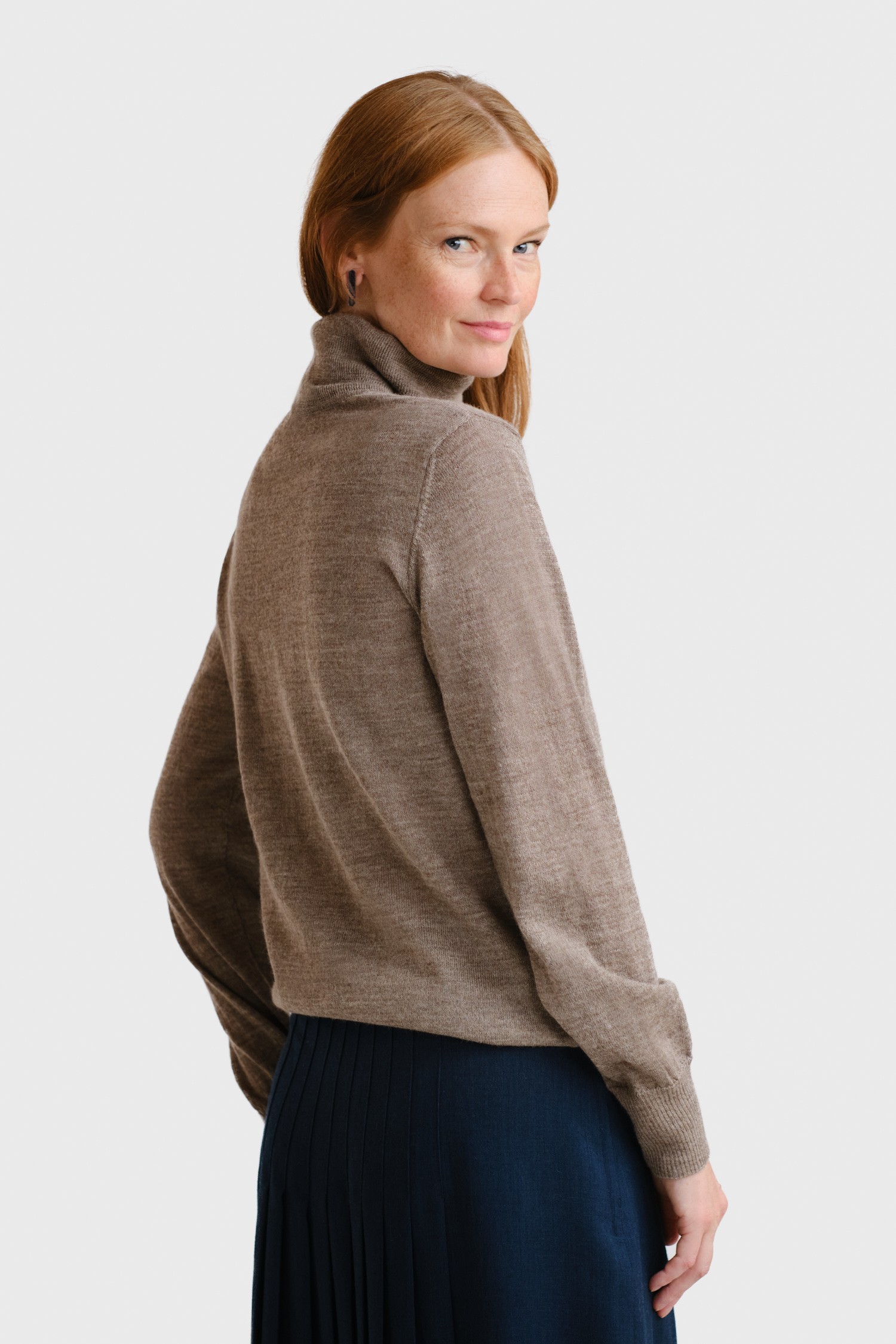 Smooth polotröja, mörk greige - Bild 3