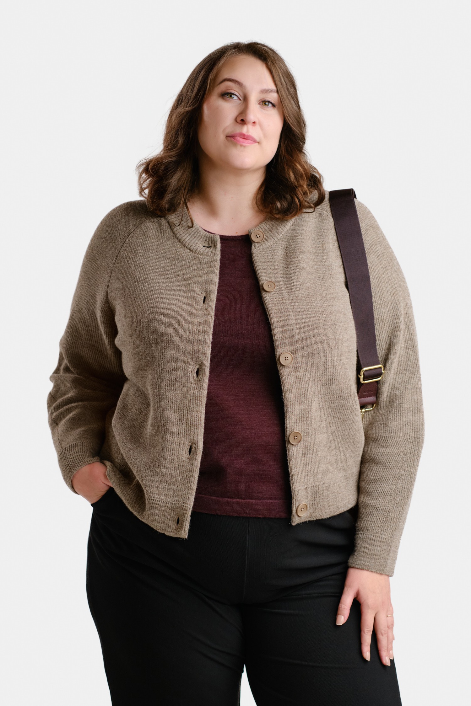 Soon kofta, mörk greige