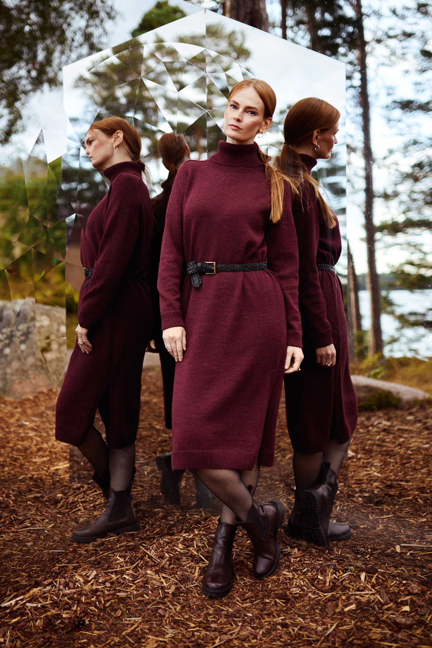 Cozy maxiklänning, bordeaux