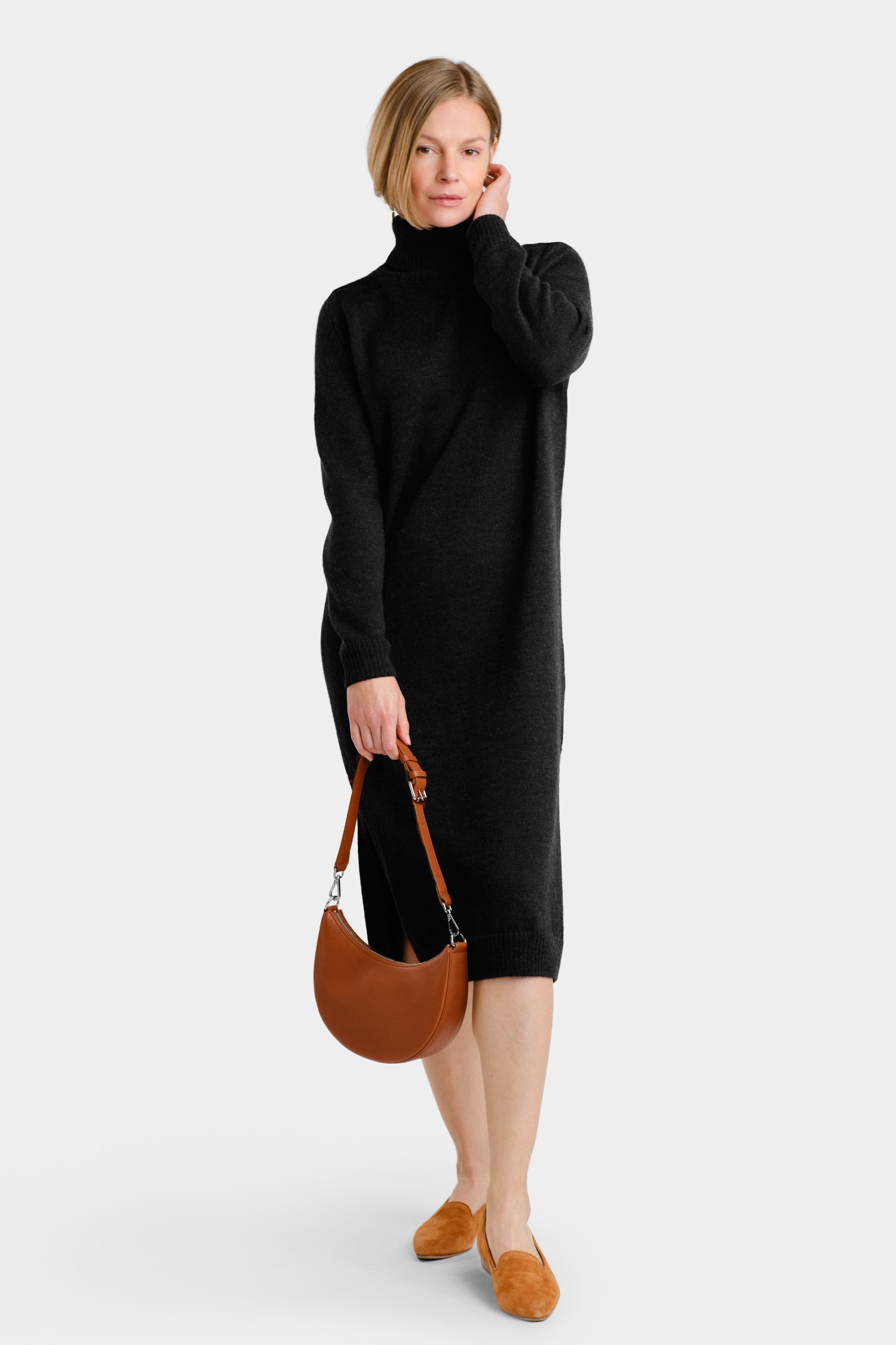 Cozy maxiklänning, svart