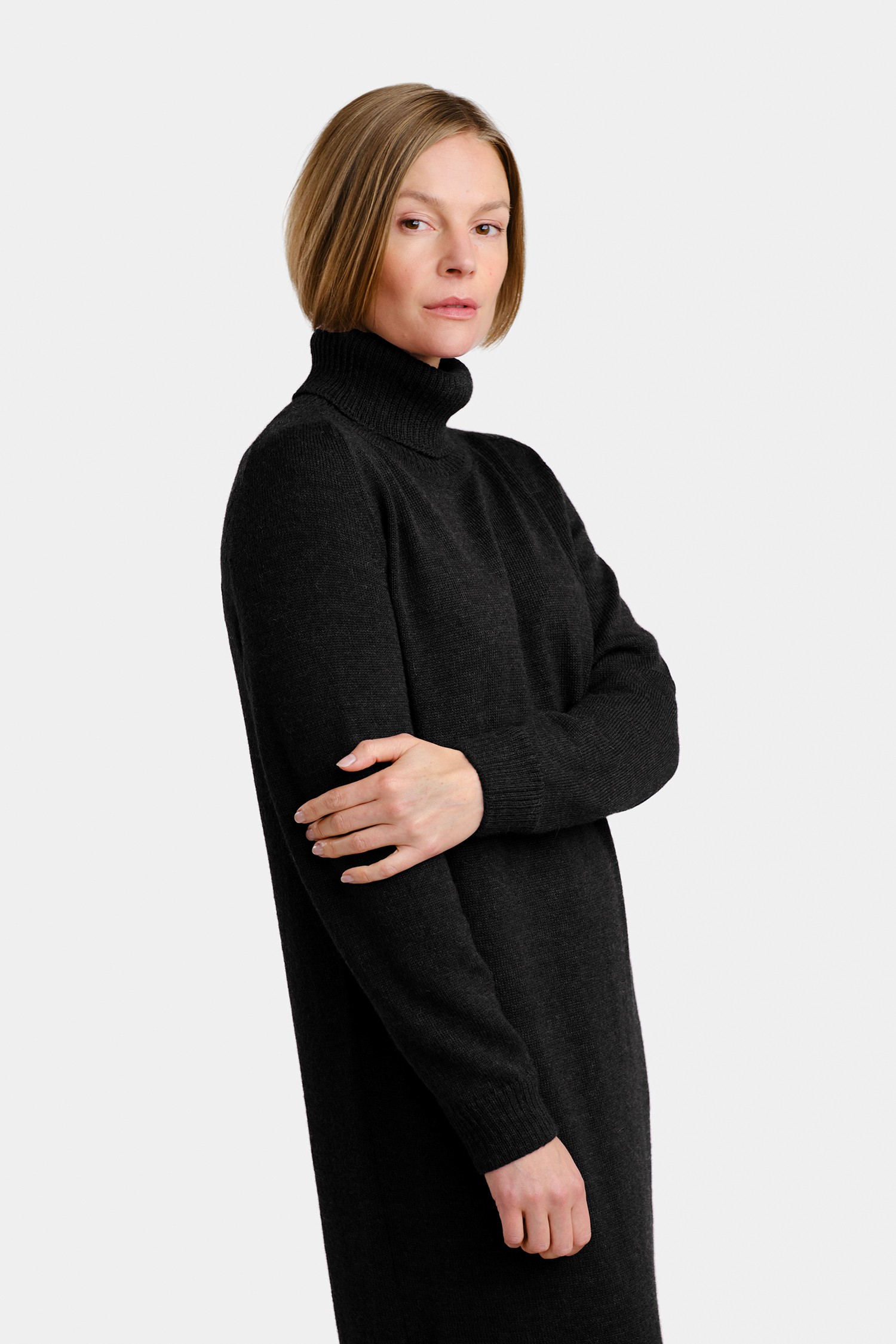 Cozy maxiklänning, svart - Bild 2