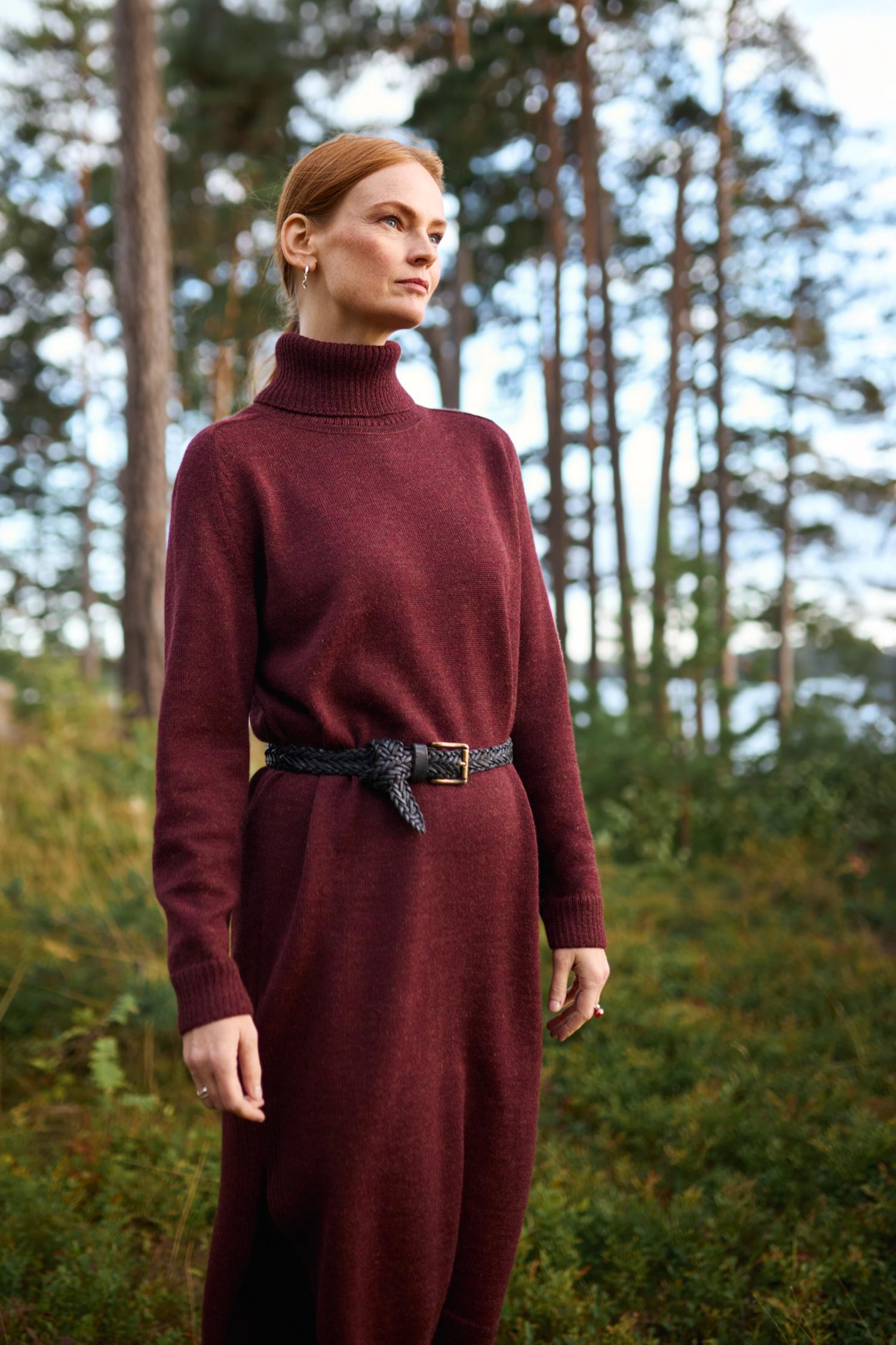 Cozy maxiklänning, bordeaux - Bild 6