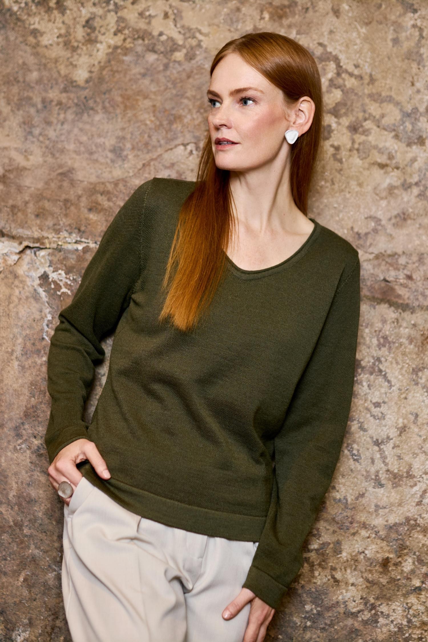 Melody tröja, mörk oliv - Bild 5