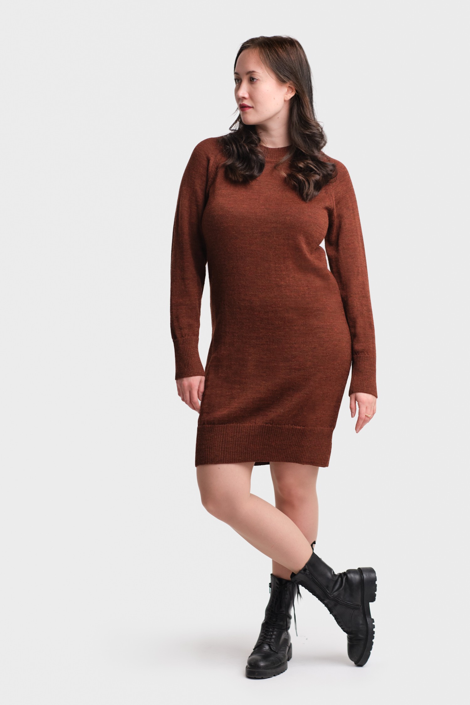 Shine klänning, mahogny - Bild 2