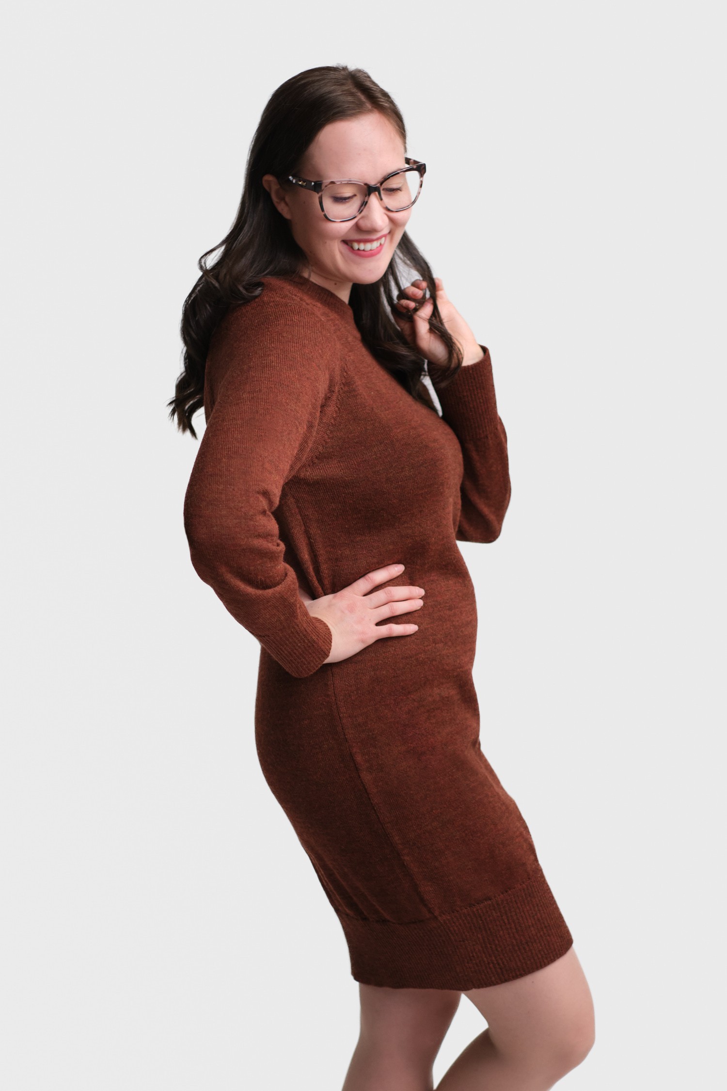 Shine klänning, mahogny - Bild 3