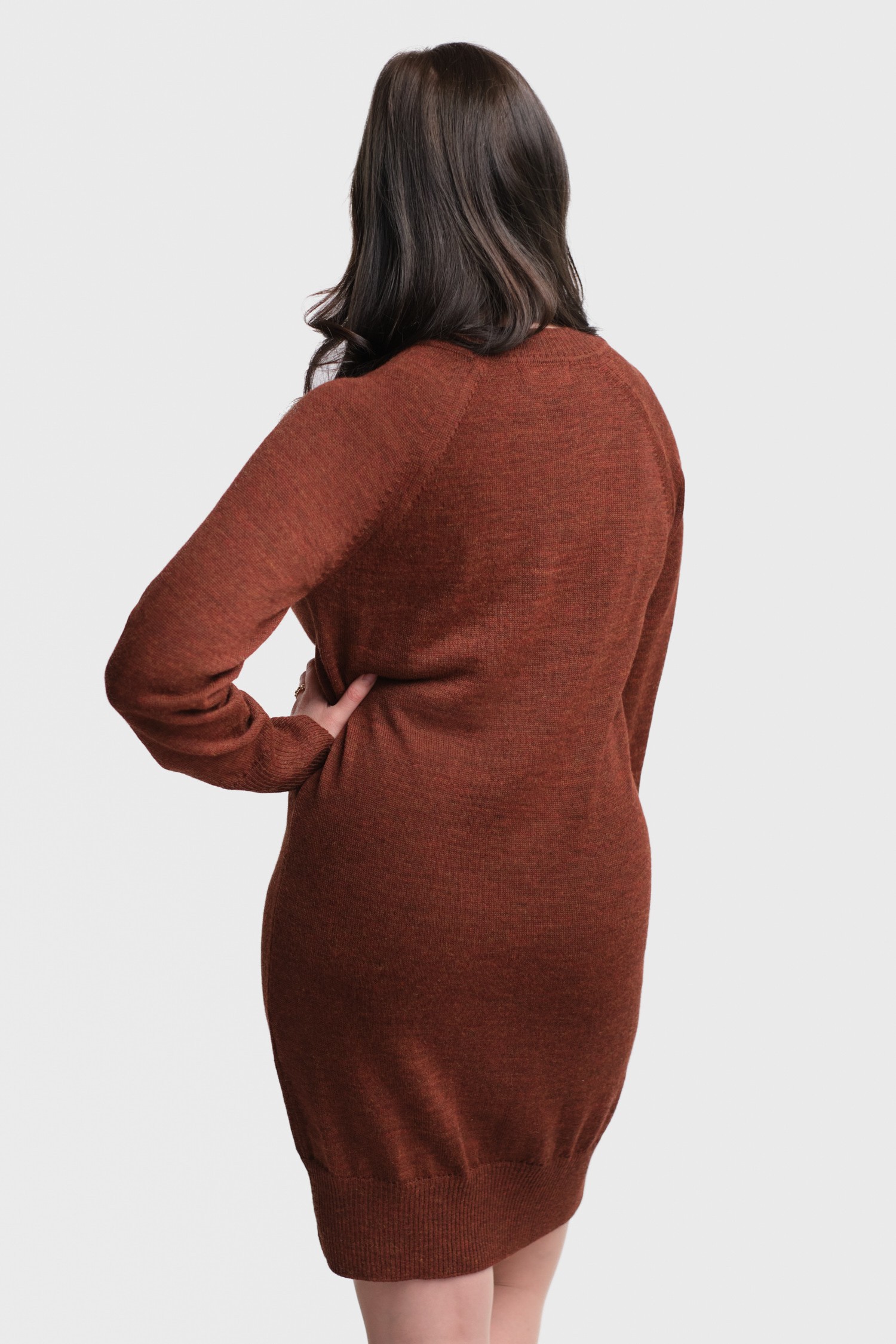 Shine klänning, mahogny - Bild 4