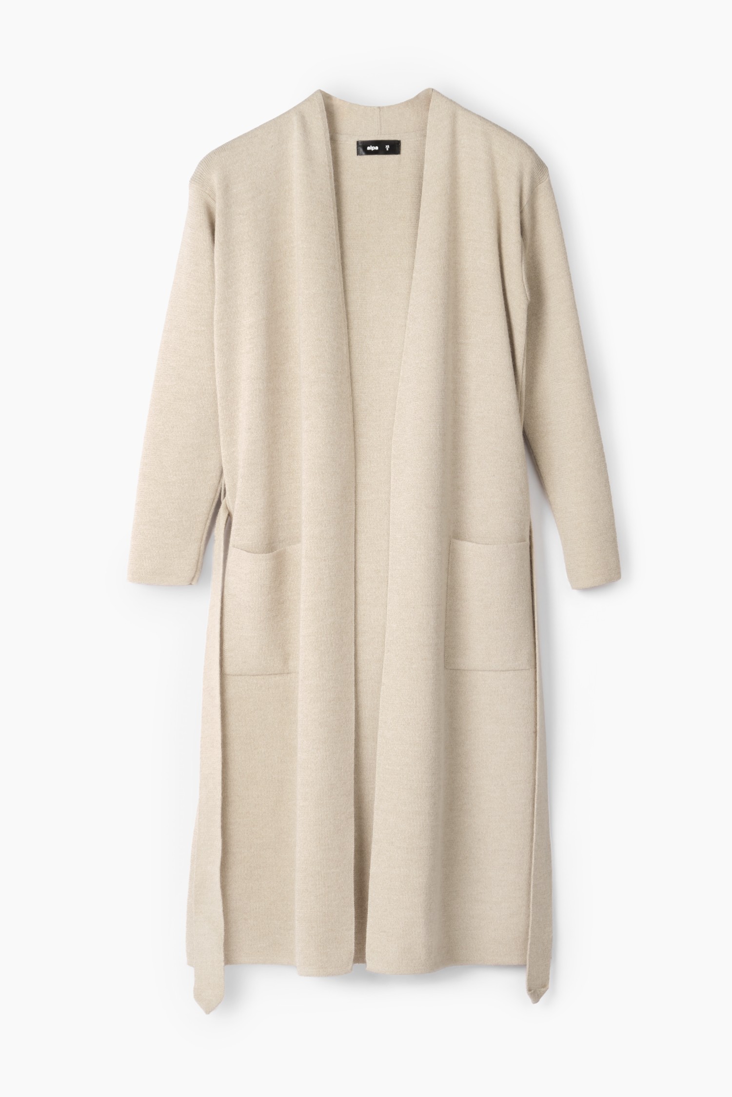 Forward lång kofta, beige - Bild 4